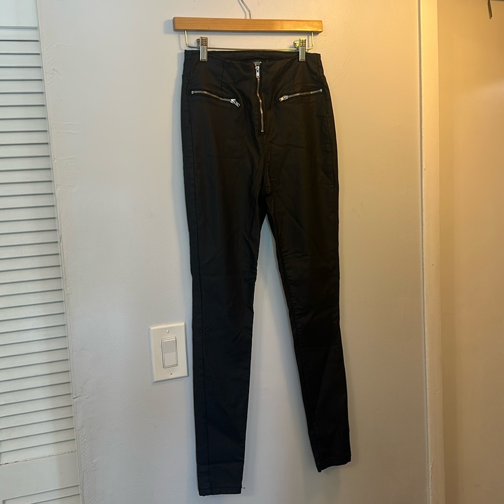 Missguided Black Faux Leather Pants